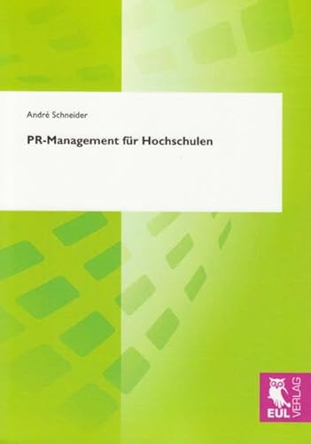 Stock image for PR-Management fr Hochschulen for sale by medimops