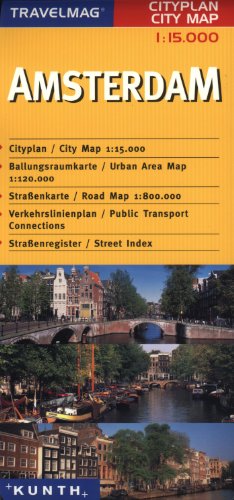 Stock image for Amsterdam 1 : 15 000: Cityplan 1 : 15 000, Ballungsraumkarte 1 : 120 000, Stra enkarte 1 : 800 000, Verkehrslinienplan, Stra enregister for sale by Goldstone Books