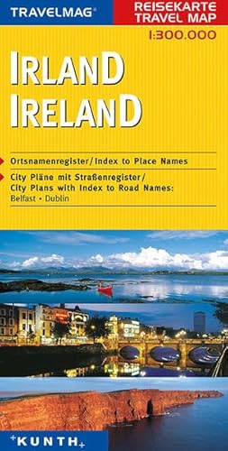 Stock image for Travelmag Reisekarten : Irland; Ireland: Reisekarte mit Ortsnamenregister. Cityplne mit Staenregister: Belfast, Dublin for sale by medimops