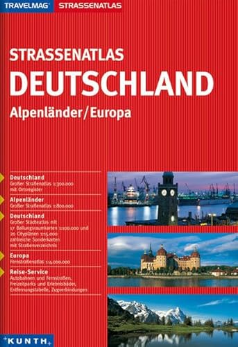 Travelmag Strassenatlas Deutschland - Alpenländer / Europa