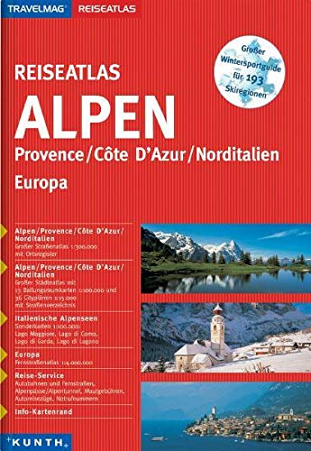 Imagen de archivo de Reiseatlas : Alpen / Provence / Cte d'Azur / Norditalien 1:300.000 (+Europa) a la venta por medimops