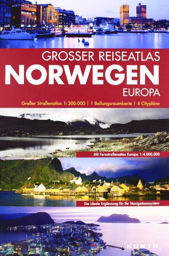 Großer Reiseatlas Norwegen: 1:300.000 (mit Europa)
