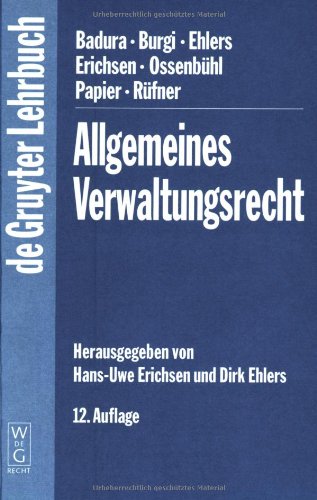 Beispielbild fr Allgemeines Verwaltungsrecht (de Gruyter Lehrbuch) zum Verkauf von medimops