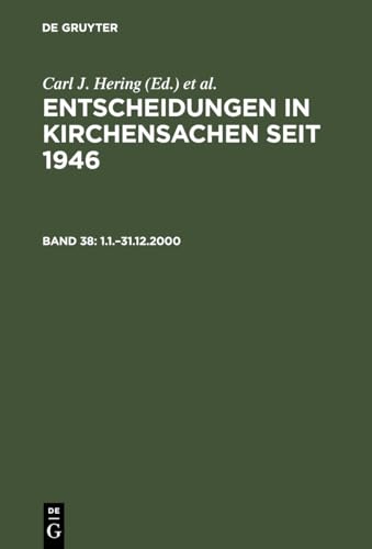 Stock image for Entscheidungen in Kirchensachen Seit 1946 for sale by Books From California