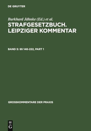 9783899492880: Strafgesetzbuch. Leipziger Kommentar: Grobkommentar (5)