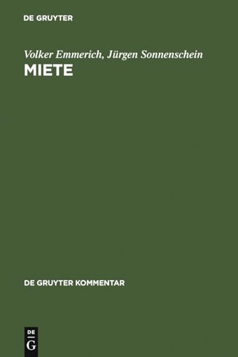 Stock image for Miete Handkommentar (de Gruyter Kommentar) (German Edition) for sale by Books From California