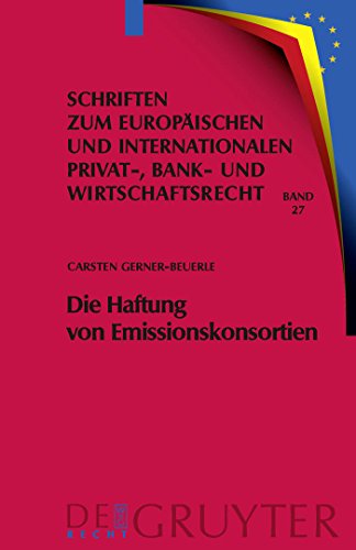 Stock image for Die Haftung von Emissionskonsortien for sale by Ria Christie Collections