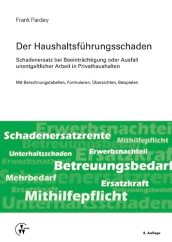 9783899526738: Der Haushaltsfhrungsschaden: Schadenersatz bei Beeintrchtigung oder Ausfall unentgeltlicher Arbeit in Privathaushalten - Mit Berechnungstabellen, Formularen, bersichten, Beispielen