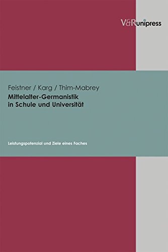 Stock image for Mittelalter-Germanistik in Schule und Universitt. Leistungspotenzial und Ziele eines Faches (Jahrbuch Fur Liturgik Und Hymnologie) for sale by medimops