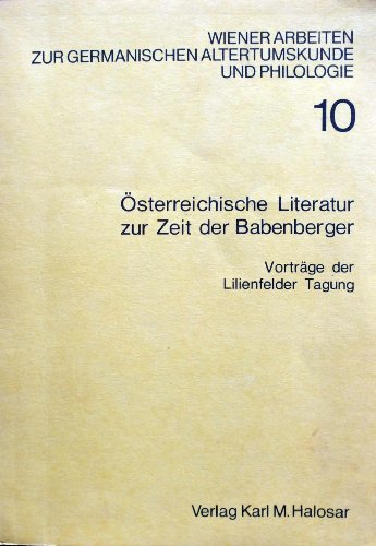 Beispielbild fr sterreichische Literatur zur Zeit der Babenberger zum Verkauf von medimops