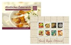 Beispielbild fr Kstliches sterreich Kochbuch mit ausgewhlten Rezepten aus 9 Genussregionen. Mit 8 exklusiven Briefmarken. zum Verkauf von Versandantiquariat Jena