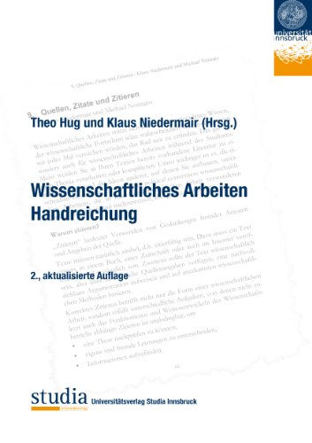 Stock image for Wissenschaftliches Arbeiten - Handreichung for sale by Bernhard Kiewel Rare Books