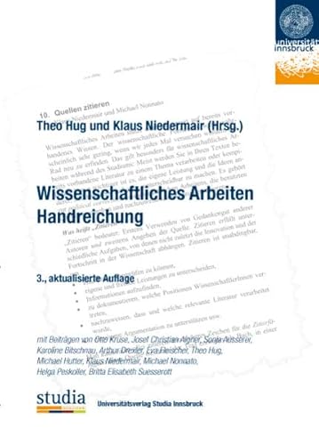 Stock image for Wissenschaftliches Arbeiten, Handreichung for sale by medimops