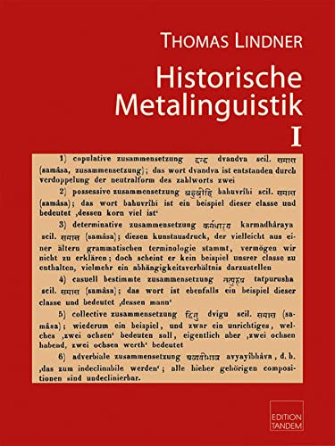 9783902932983: Historische Metalinguistik I: Materialien zur Geschichte der Sprachwissenschaft Band I: Indogermanische Kompositionslehre