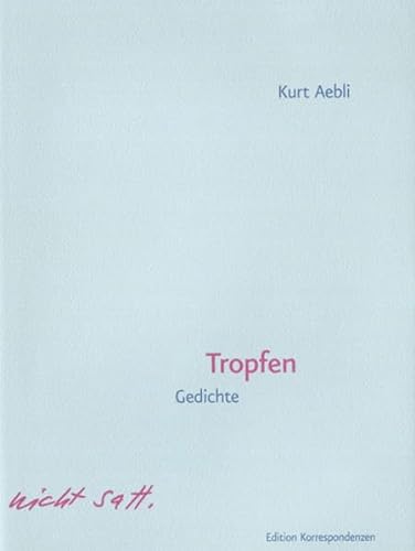 Stock image for Aebli, K: Tropfen for sale by WorldofBooks
