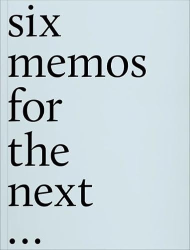 Imagen de archivo de six memos for the next . a la venta por medimops