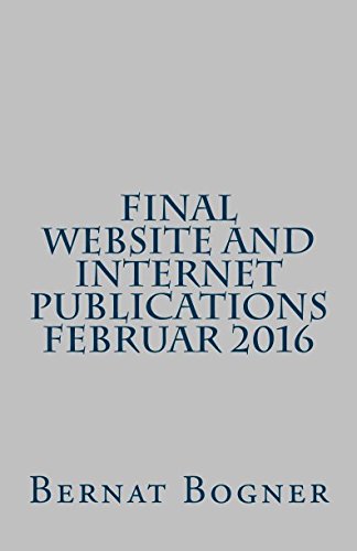 Beispielbild fr Final Website and Internet publications Februar 2016 zum Verkauf von Buchmarie