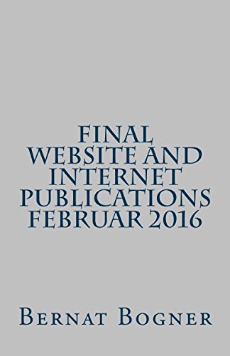 Imagen de archivo de Final Website and Internet publications Februar 2016 a la venta por Buchmarie
