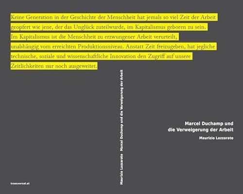 Beispielbild fr Marcel Duchamp und die Verweigerung der Arbeit zum Verkauf von Jasmin Berger