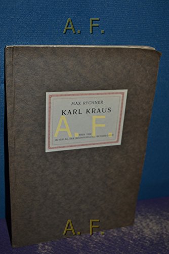 9783903110113: Schuberth, R: Karl Kraus