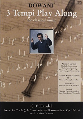 Imagen de archivo de Handel - Sonata in a Minor Op. 1 No. 4 for Treble Alto Recorder and Basso Continuo a la venta por GreatBookPrices
