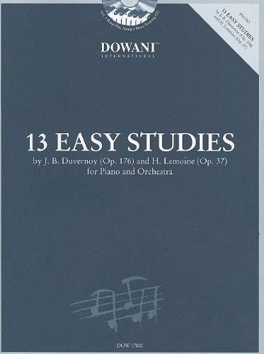 Beispielbild fr 13 Easy Studies by Duvernoy (Op. 176) and Lemoine (Op. 37) for Piano and Orchestra zum Verkauf von HPB Inc.