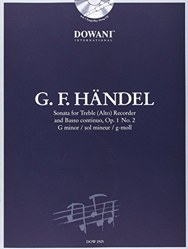Beispielbild fr Sonata for Treble (Alto) Recorder and Basso Continuo, Op. 1 No. 2 G minor / sol mineur / g-moll zum Verkauf von Revaluation Books