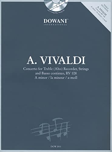 Imagen de archivo de Vivaldi: Concerto in A Minor for Treble (Alto) Recorder Strings and Basso Continuo RV108 a la venta por Ergodebooks
