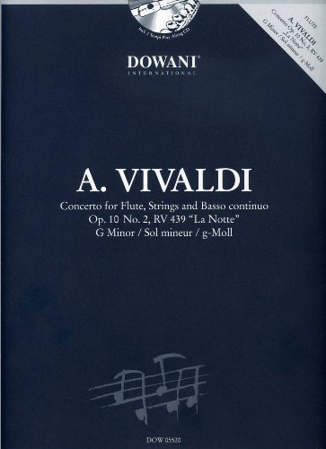 Beispielbild fr Concerto for Flute, Strings and Basso Continuo Op. 10 No 2, RV 439 "La Notte" in G Minor [With CD] (3 Tempi Play Along) zum Verkauf von Buchmarie