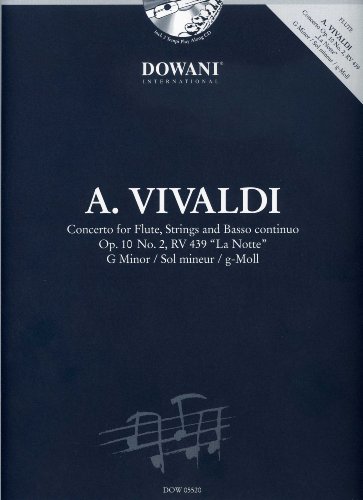 9783905479362: Concerto for Flute, Strings and Basso Continuo Op. 10 No 2, Rv 439 La Notte in G Minor (3 Tempi Play Along)