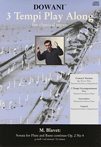 Beispielbild fr M. Blavet, Sonata for Flute and Basso Continuo Op. 2, No. 4 in G-minor: 3 Tempi Play Along for Classical Music zum Verkauf von Revaluation Books