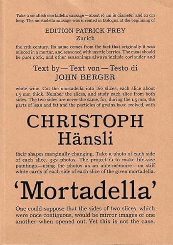 9783905509717: Christoph Hansli: Mortadella