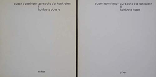 Zur Sache der Konkreten (German Edition) (9783905545838) by Gomringer, Eugen