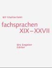 9783905591804: fachsprachen 19 - 27.