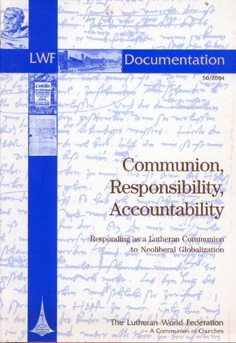 Imagen de archivo de Communion, Responsibility, Accountability a la venta por Southern Maryland Books