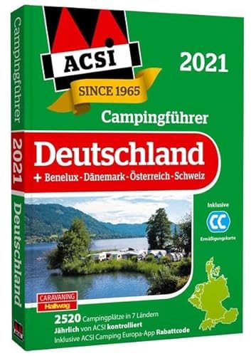 9783905755985: ACSI Campingführer Deutschland 2021: +Benelux-Dänemark-Österreich-Schweiz, 2520 Campingplätze