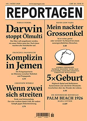 Imagen de archivo de Reportagen #51: Das unabhngige Magazin fr erzhlte Gegenwart a la venta por Buchpark