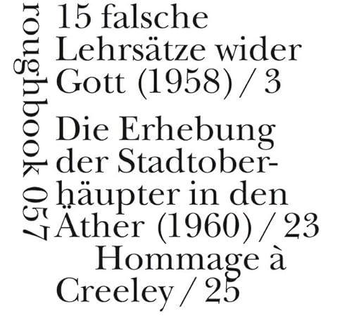 Beispielbild fr 15 falsche Lehrstze wider Gott und andere serial poems zum Verkauf von Blackwell's