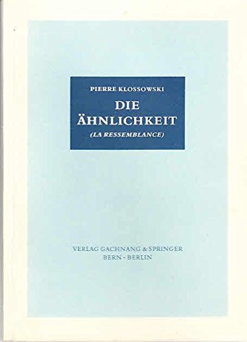 9783906127118: Die hnlichkeit: (La ressemblance) (Livre en allemand)