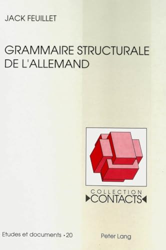 9783906751023: Grammaire structurale de l'allemand: 20 (Contacts)