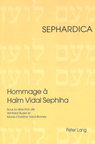 Beispielbild fr Hommage  Ha m Vidal Sephiha (Sephardica) zum Verkauf von Bookmans