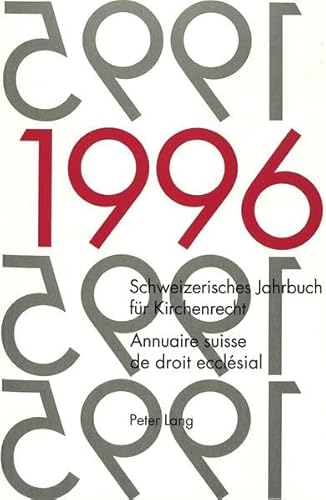 Stock image for Schweizerisches Jahrbuch fr Kirchenrecht. Band 1 (1996). for sale by SKULIMA Wiss. Versandbuchhandlung