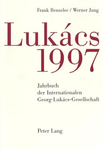 9783906760322: Jahrbuch Der Internationalen Georg-Lukacs-Gesellschaft 1997: 2