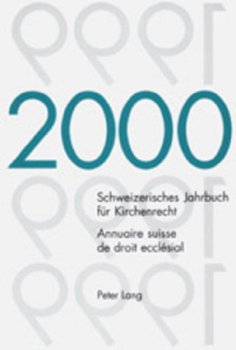 Stock image for Schweizerisches Jahrbuch fr Kirchenrecht. Band 5 (2000). for sale by SKULIMA Wiss. Versandbuchhandlung