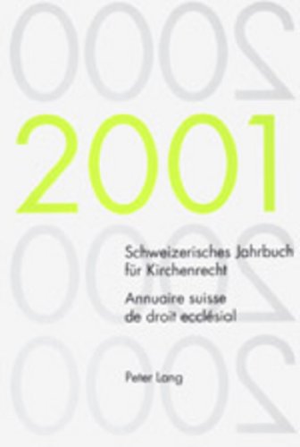 Beispielbild fr Schweizerisches Jahrbuch fr Kirchenrecht. Band 6 (2001). zum Verkauf von SKULIMA Wiss. Versandbuchhandlung