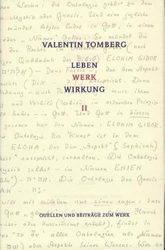 Imagen de archivo de Valentin Tomberg - Werk Band II. Quellen und Beitrge zum Werk. a la venta por medimops