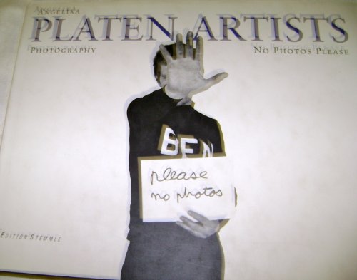 Stock image for Platen Artists: No Photos Please for sale by Rivelli's Books