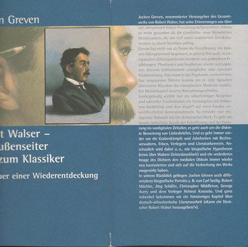 9783909081394: Robert Walser - ein Auenseiter wird zum Klassiker: Abenteuer einer Wiederentdeckung