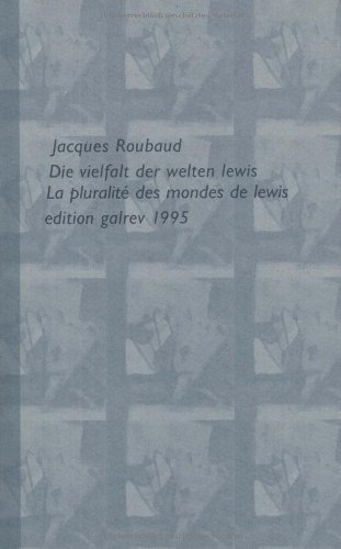 9783910161634: Die Vielfalt der Welten Lewis : Gedichte und Prosa. Signiertes Exemplar. Edition Galrev40