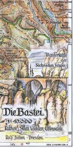 Beispielbild fr Die Bastei: Rathen - Stadt Wehlen - Uttewalde. Wanderkarte der Schsischen Schweiz. 1:10000 zum Verkauf von medimops